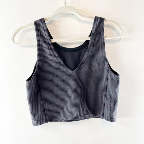 Lululemon Ribbed Softstreme Cropped Tank Top Black 8 - Image 5
