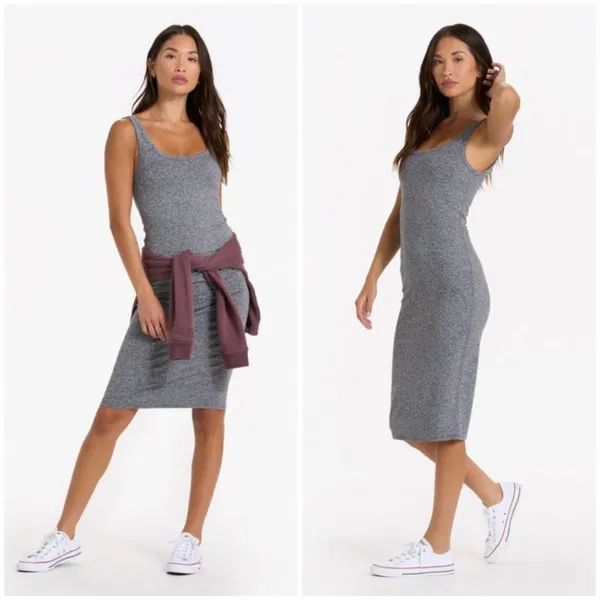 💕VUORI💕 Halo Essential Dress ~ Heather Grey XS NWOT - Image 4