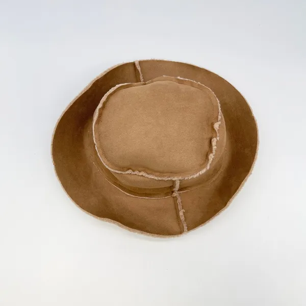 Hat Attack Unisex Reversible Faux Shearling Bucket Hat One Size Natural Sherpa - Image 6