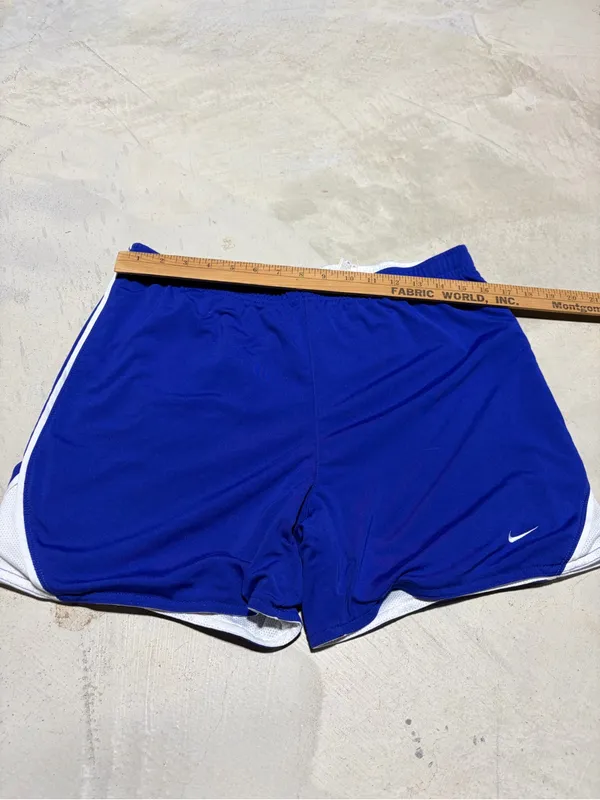 Nike y2k Women's Blue Athletic Shorts medium - Image 2