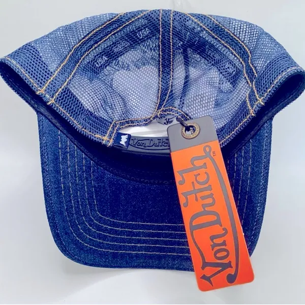 NWT Von Dutch Denim Rhinestone Cap - Image 6