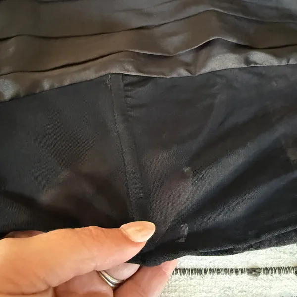 NAKED WARDROBE | Black Sheer Corset Satin Corset Bustier Top Large BNWT - Image 3