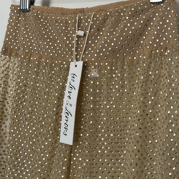 For Love & Lemons‎ Rhinestone Kiara Mesh Shorts XS - Glamorous, Sheer, NWT - Image 7