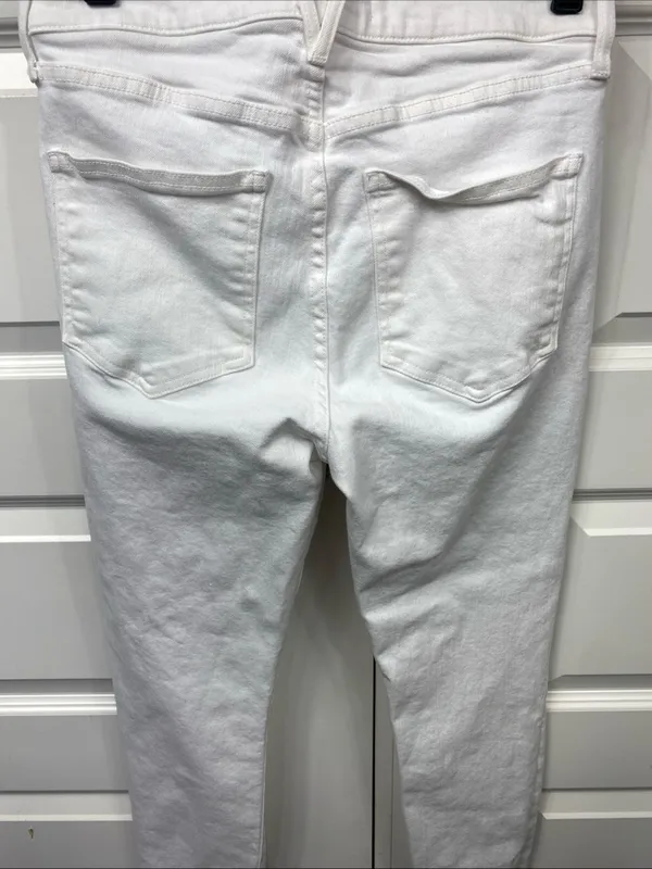Veronica Beard Debbie High Rise Sz. 29 Ankle White Skinny Jeans 26” Inseam - Image 3