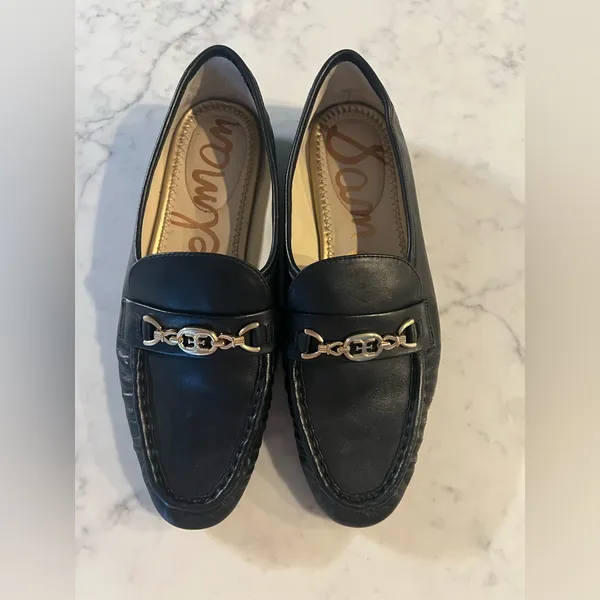 Sam Edelman Women's Lucca Moc Toe Leather Loafer Flats Black Size 9 EUC - Image 3