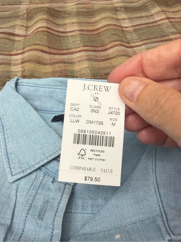 J. Crew Light Blue Button-Down Shirt - Image 4