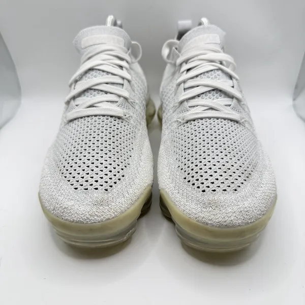 Nike Air Vapormax Flyknit 2 Triple White Vast Grey 942843-105 Women's Size 8.5 - Image 2