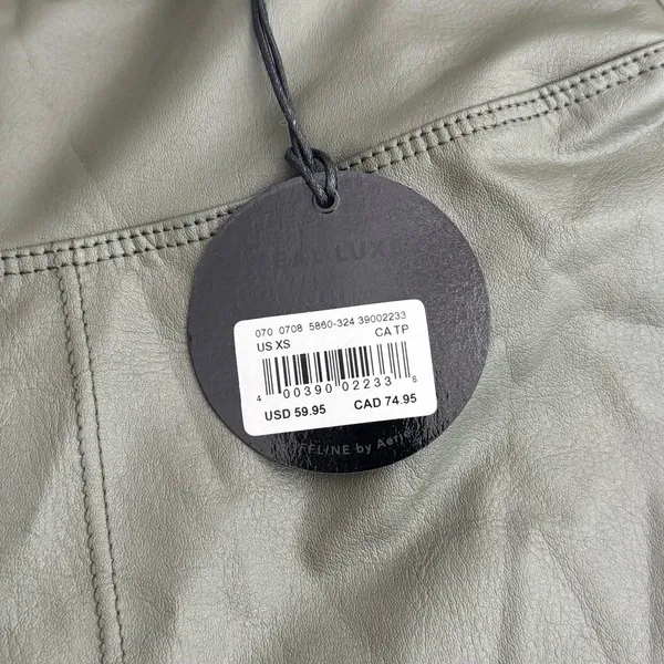 OFFLINE by Aerie Faux Leather High-Waisted Leggings Olive Green Size XS - Image 6