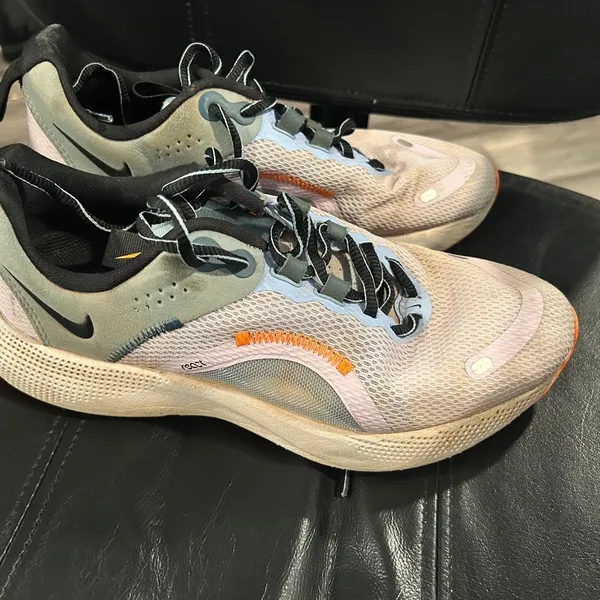 Nike React Sneakers in Black, White, and Orange Running shoes - Image 4