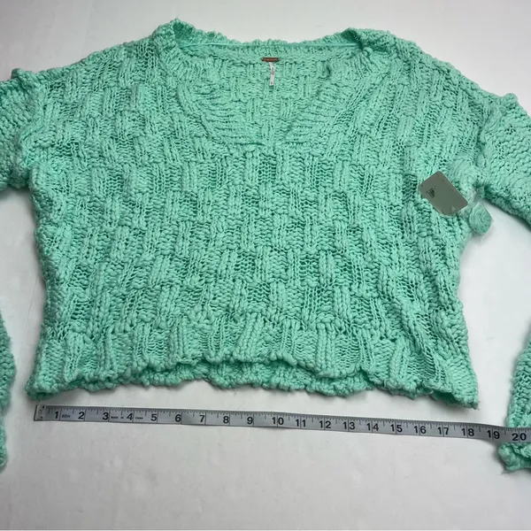 Free People Josephine Pullover Frozen Melon Sweater Green‎ Womens Size Small NEW - Image 10