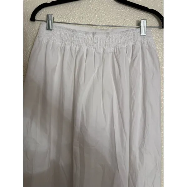 Susana Monaco poplin drop waist skirt White Maxi A-Line Skirt size medium NWT - Image 6