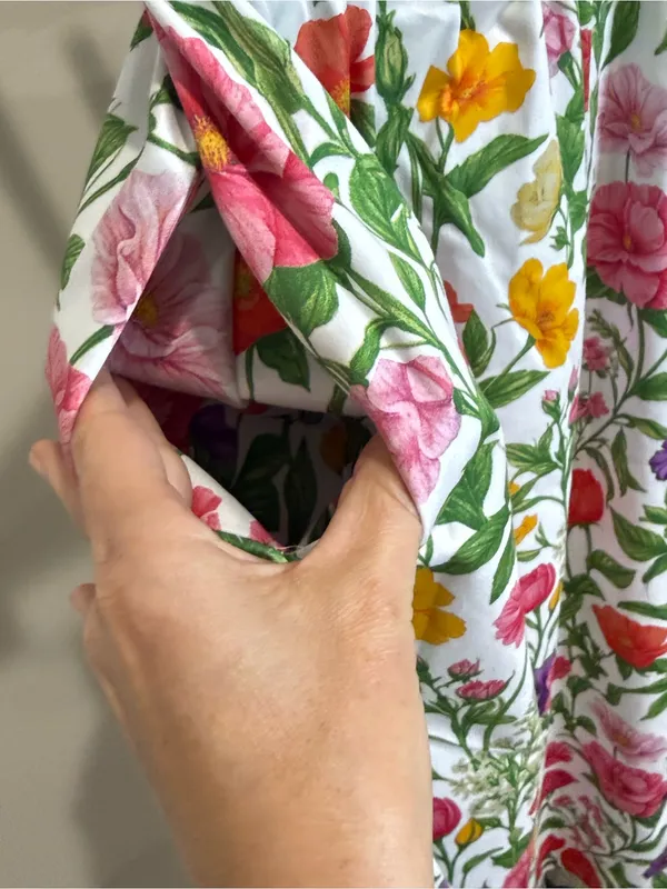 Prosperina Floral Cotton Midi Skirt XS NWT Belted Cottagecore Lined Pockets - Image 5