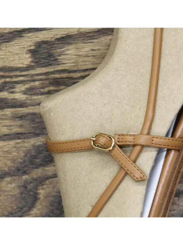 NWT Tommy Hilfiger Womens Taras Strappy Flats Sandals Medium Natural Brown 7.5M - Image 16