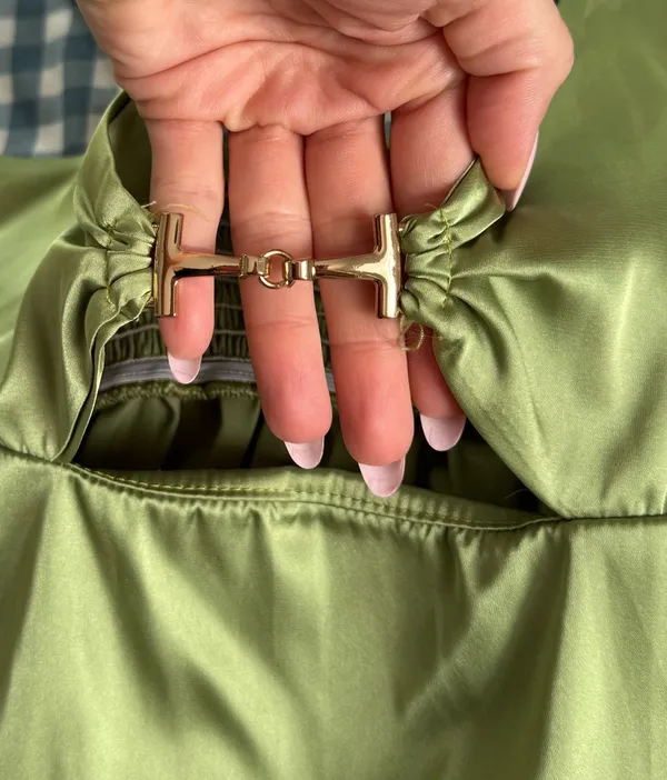 Mini silk dress Green - Image 2