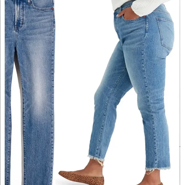 The Perfect Vintage Mom Jeans Raw Hem Size 35 NWT - Image 12
