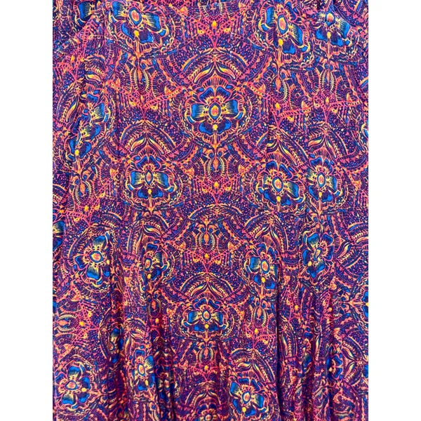 Abercrombie & Fitch Blue Orange Red Yellow Floral Paisley Mini Dress Womens Sz M - Image 5