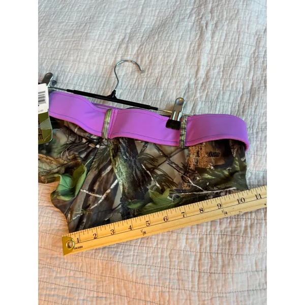 Realtree APG Camo Bikini Bottoms Purple Waistband Low Rise Size Large NWT - Image 6