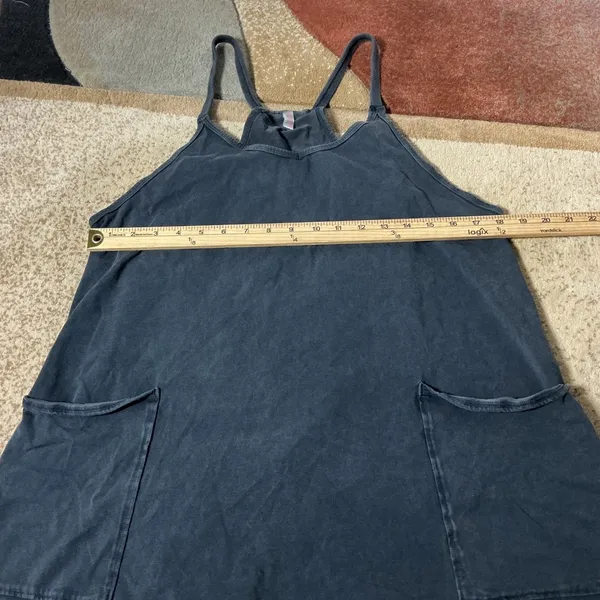 Free People FP Movement Hot Shot Mini Dress Womens S Black Romper Liner Pockets - Image 3