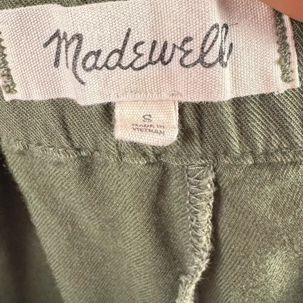 Madewell‎ Pull On Cloth Shorts in Green Size Small - Image 5