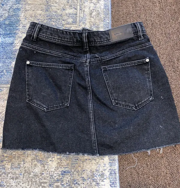 ZARA Black Denim Skirt - Image 2