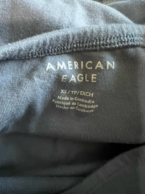 American Eagle NWT Blue Strapless Tube Top Thong Bodysuit XS Y2K - Image 8