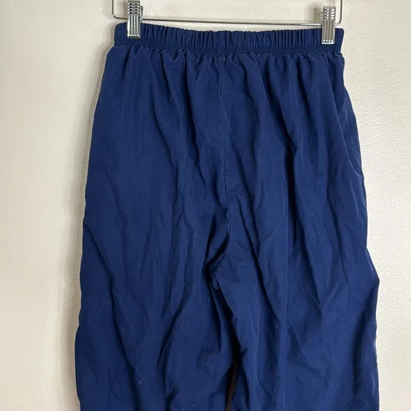 Vtg‎ Nike 90s ladies navy blue cotton athletic lounge pants size 24”medium - Image 8