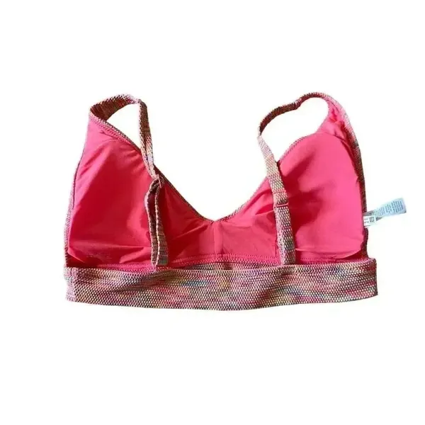 Aerie Rainbow Textured Swimming Padded Scoop Adjustable Straps Bikini Top Size M - Image 3