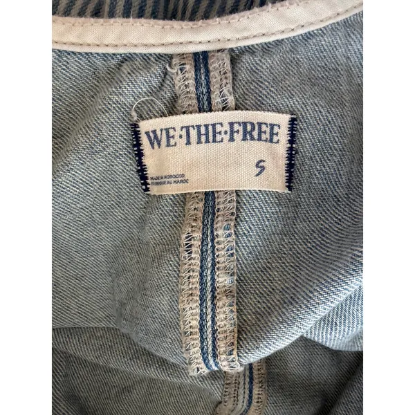 We the Free High Roller Railroad Jumpsuit Cotton Overalls Size Small - Image 4
