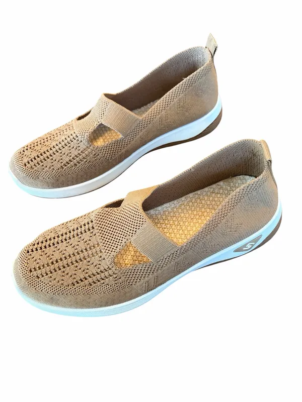 Breathable Knit Walking Sneakers – Lightweight Slip-On Comfort Shoes - Image 4