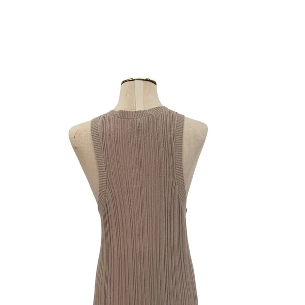 & Other Stories Rib Knit Sleeveless Midi Maxi Tank Dress Taupe‎ Medium - Image 10