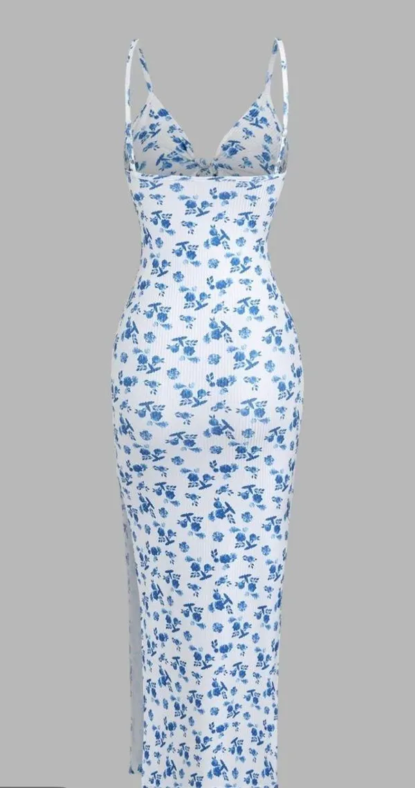 Floral maxi dress Blue Size XS - Image 3