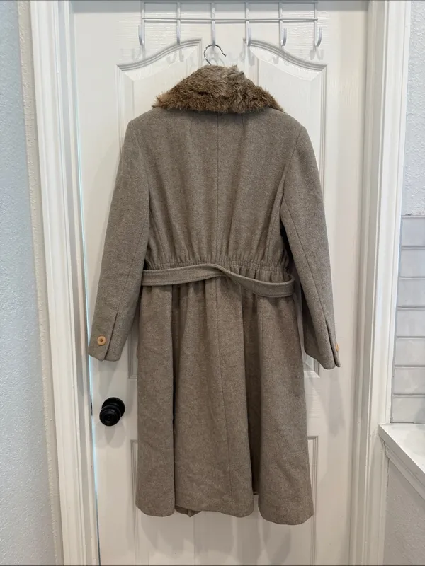 Vintage fur lined Montgomery Ward Union made Pea coat - Image 8