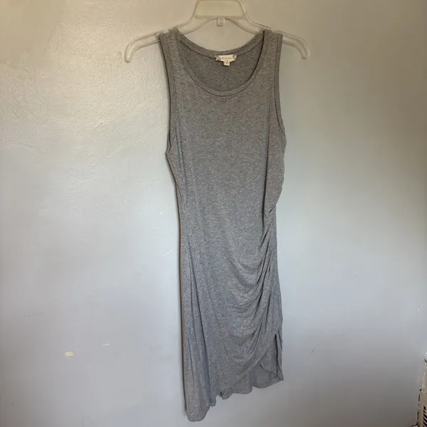 Altard State Dress Sm Asymmetrical Twist Front Pullover Heathered Tan Party XS - Image 2