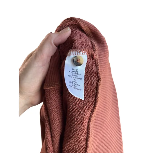 Maurices Rust Henley Sweatshirt Cotton Blend Plus Size 1X - Image 4
