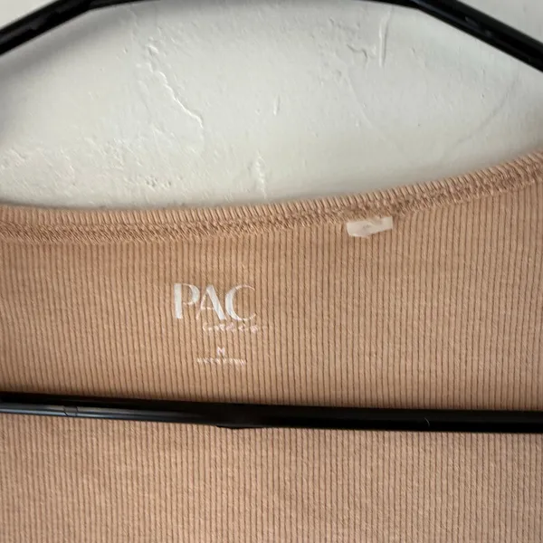Pacsun PacCares Size Medium Nude Beige Short Sleeve Square Neck‎ Bustier Top - Image 3