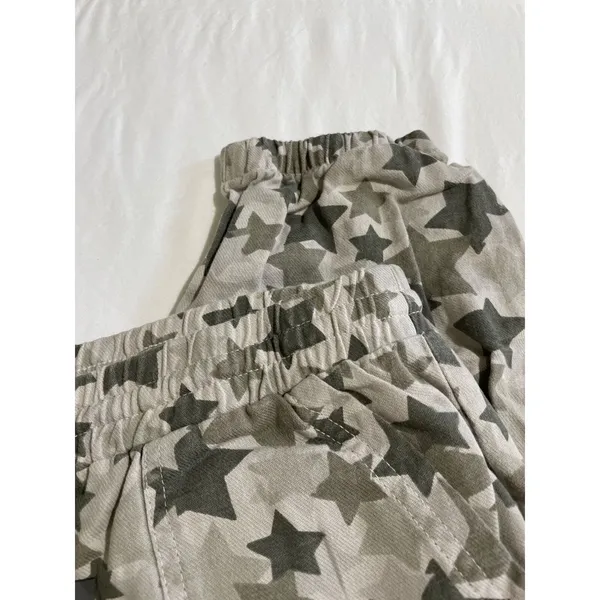 Monrow · Star Camo Joggers · Size Large · 100% Cotton Elastic Waist · Green Tea - Image 4