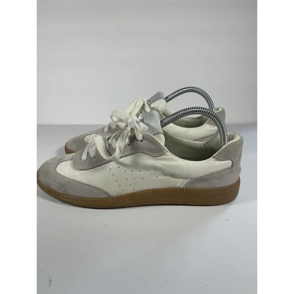 Steve Madden Womens 9 White Gray Suede Gum Sole Retro Low Top Sneakers 494986 - Image 2