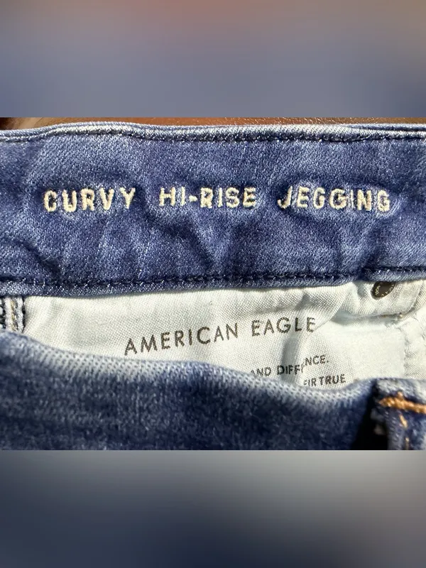 American Eagle curvy high rise jegging jeans size 14 short - Image 9