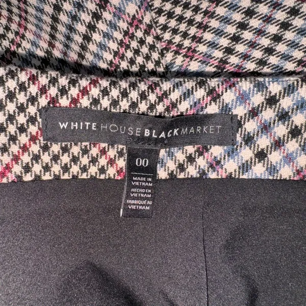 White House Black Market Ladies Mini Skirt Sz 00 Plaid Straight Career - Image 5