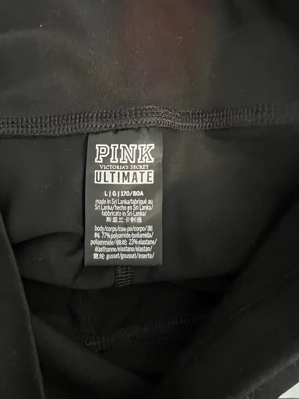 PINK - Victoria's Secret Ladies Black Leggings - Image 4
