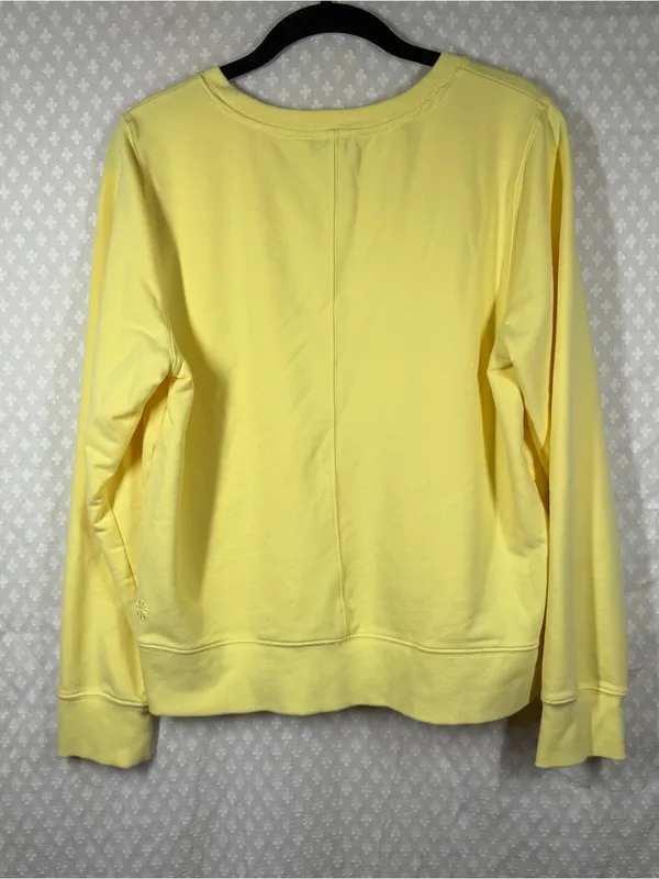 Athleta Yellow Crew Neck Sundown Sweatshirt - Image 5
