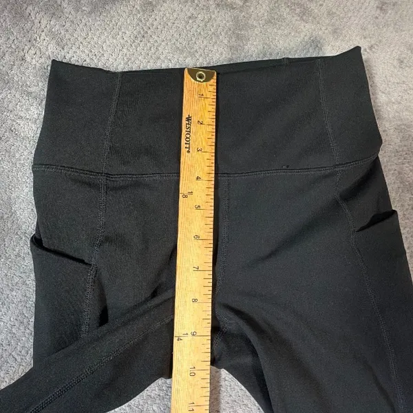 Fabletics Black High Rise 7/8 Leggings Size Small Side Pockets 25” Yoga Pilate - Image 8