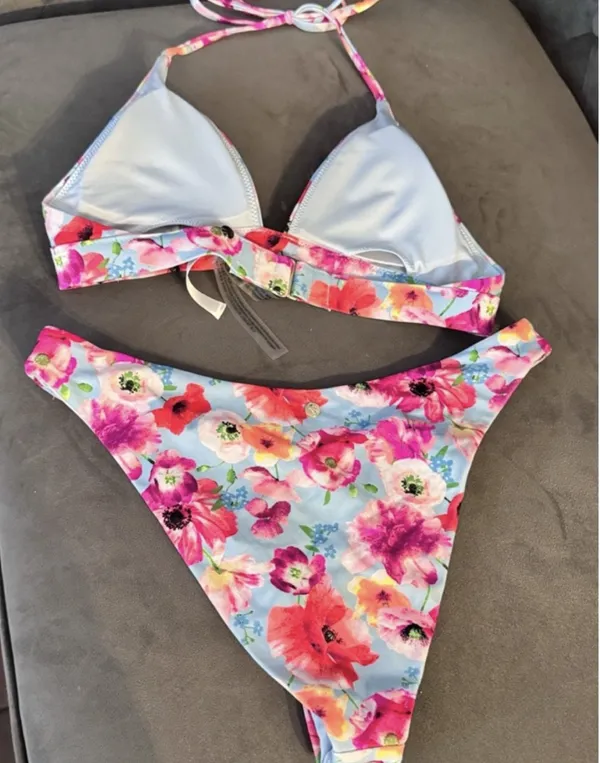 Victoria's Secret Blue Summer Floral Print Bikini Set - Image 5