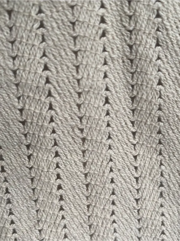 H&M cream woven crochet tank top boho western beach summer small - Image 5