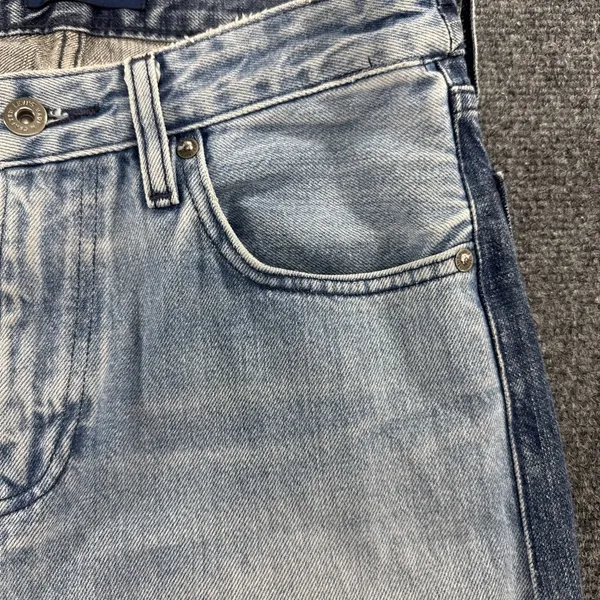 Levis Made Crafted Womens Two Tone Side Stripe Straight Leg Jeans 26 Cotton Blue - Image 5