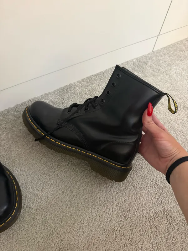 Dr. Martens Boots Black Leather Lace-Up - Image 3
