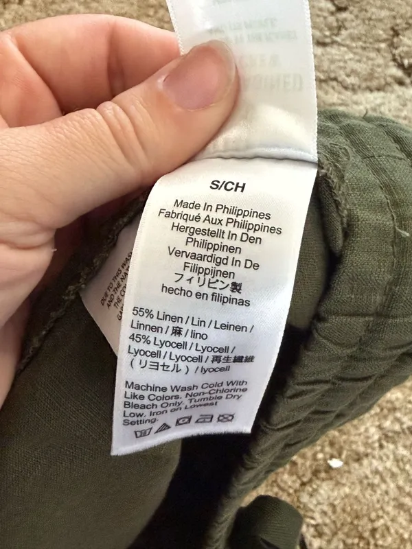 J.Crew Seaside Linen Blend Pull On Shorts Olive Green Size Small - Image 4