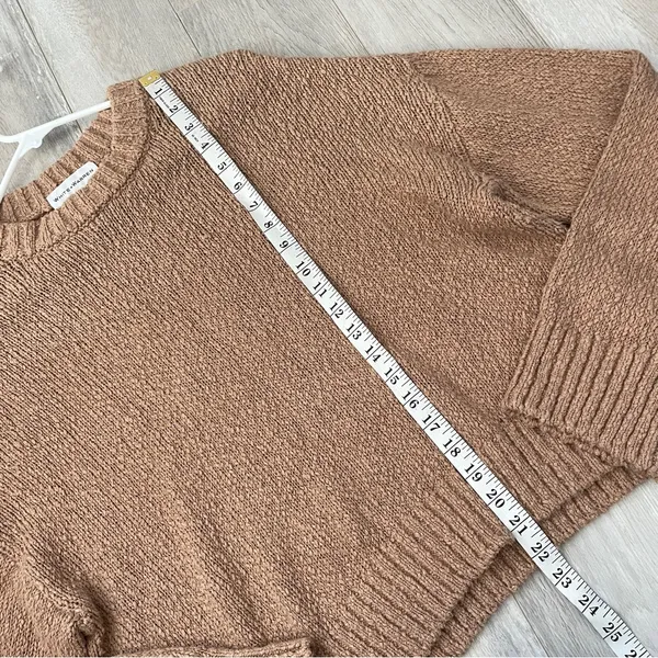 White + Warren Sweater cotton slub easy crewneck womens Brown (small) minimalist - Image 7
