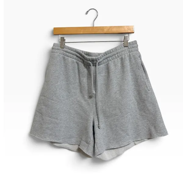 Aritzia Tna Cozy boyfriend sweatshort relaxed fit loungewear Gray women's Large - Image 2