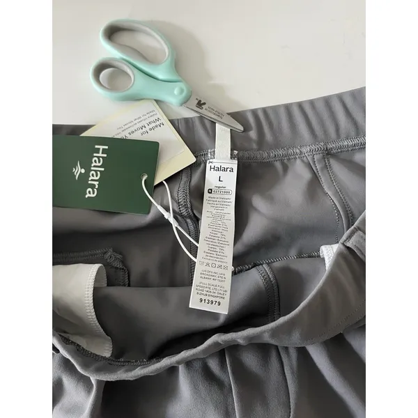 Halara Flex Day Stretch High Waisted Pants Size Large Wide Leg Gray - Image 4